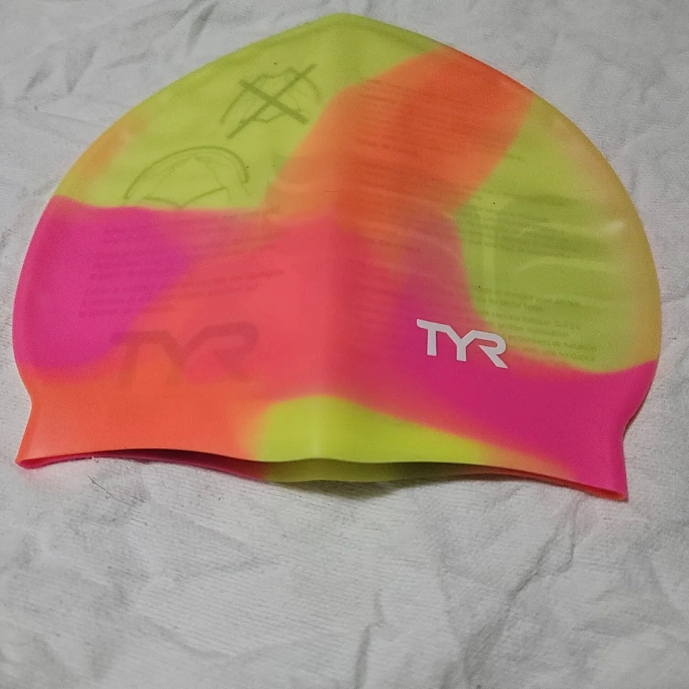 TYR Assorted Graphic Swim Cap Junior Hypoallergenic Silicone